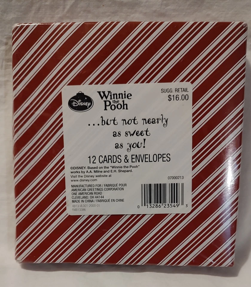 Disney Winnie the Pooh American greetings holiday cards. " holidays are sweet! " - Image 2 of 4