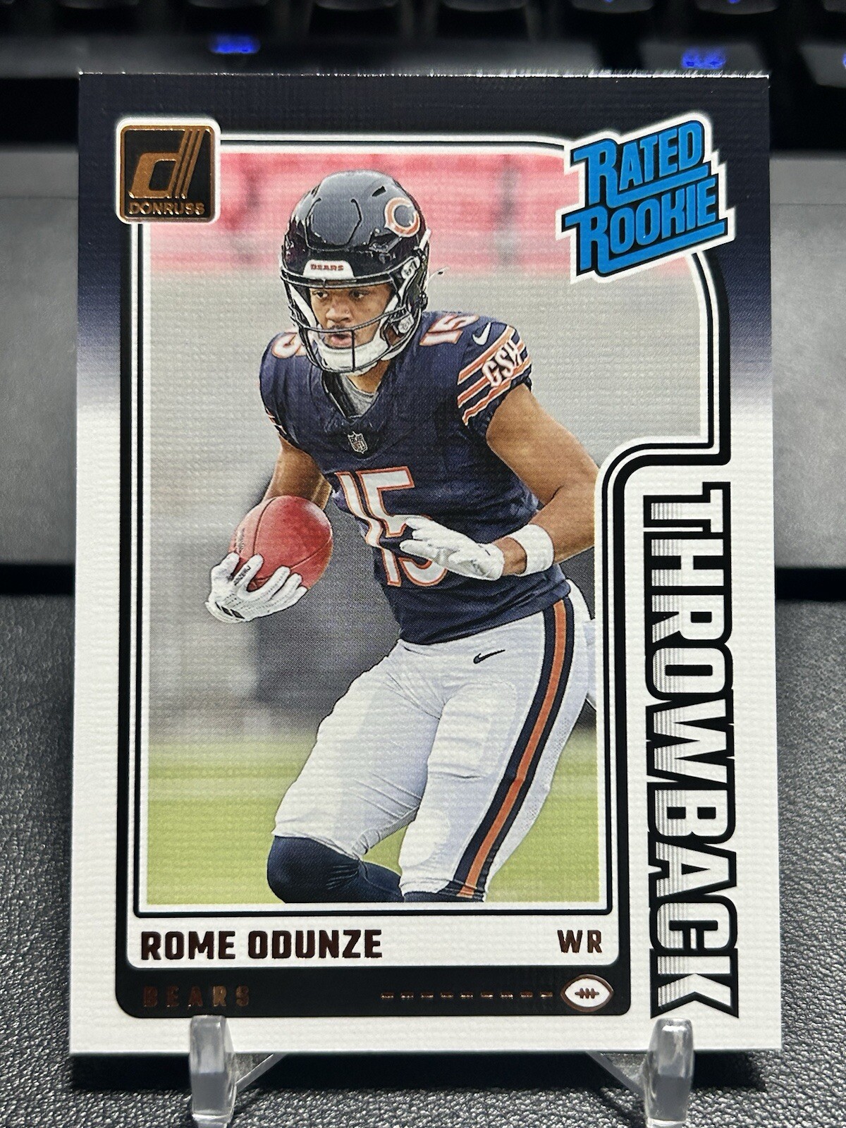2024 Donruss Rome Odunze Rated Rookie Throwback  #4 Bears RC