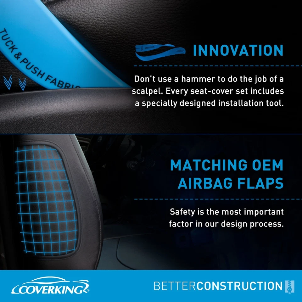 Cubiertas de asiento de neopreno genuinas de grado CR, Coverking para Chevy Corvette C5 Foto 4 de 4