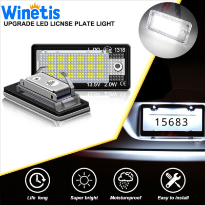 2x LED License Plate Light Error free for AUDI A3 S3 RS3 (8P/8PA) 2004-2012