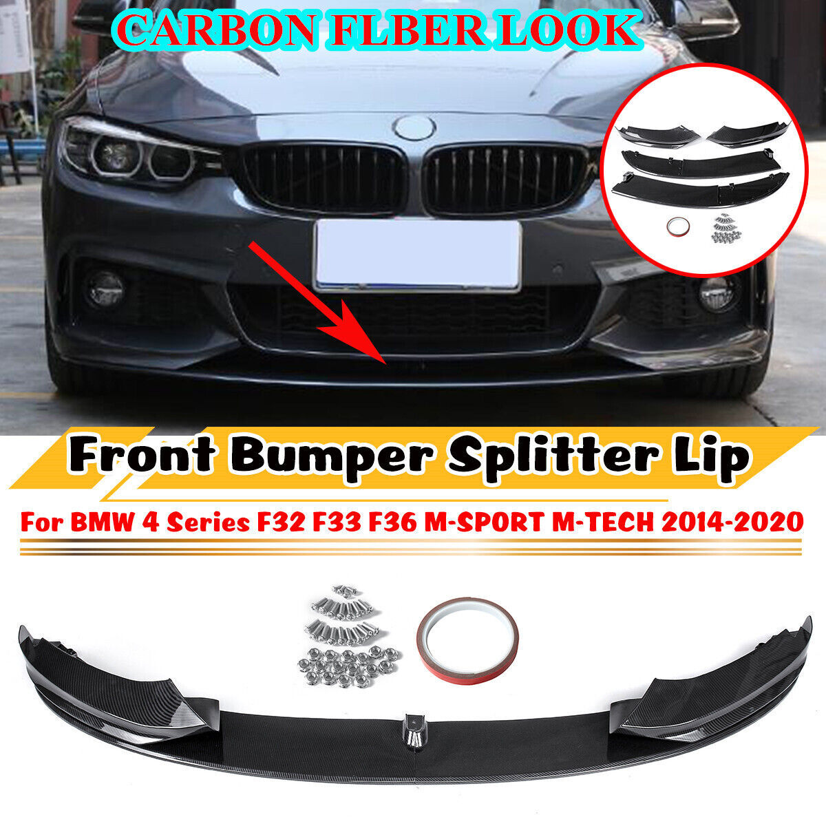 for BMW 4 Series F32 430I 440 Carbon Fiber Rear Spoiler - China Front