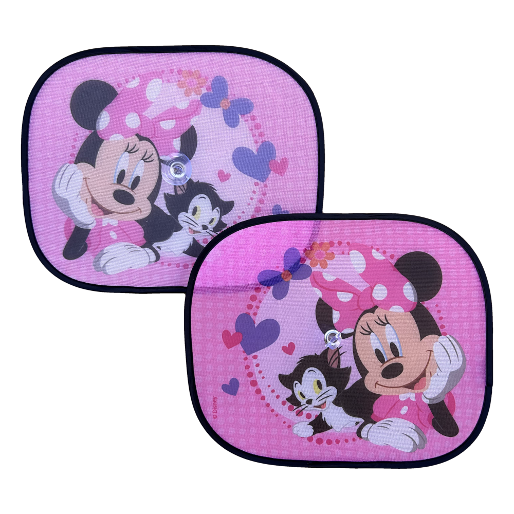 TENDINE PARASOLE LATERALI MINNIE DISNEY COPPIA DI TENDINE PER AUTO 44 X 35 CM