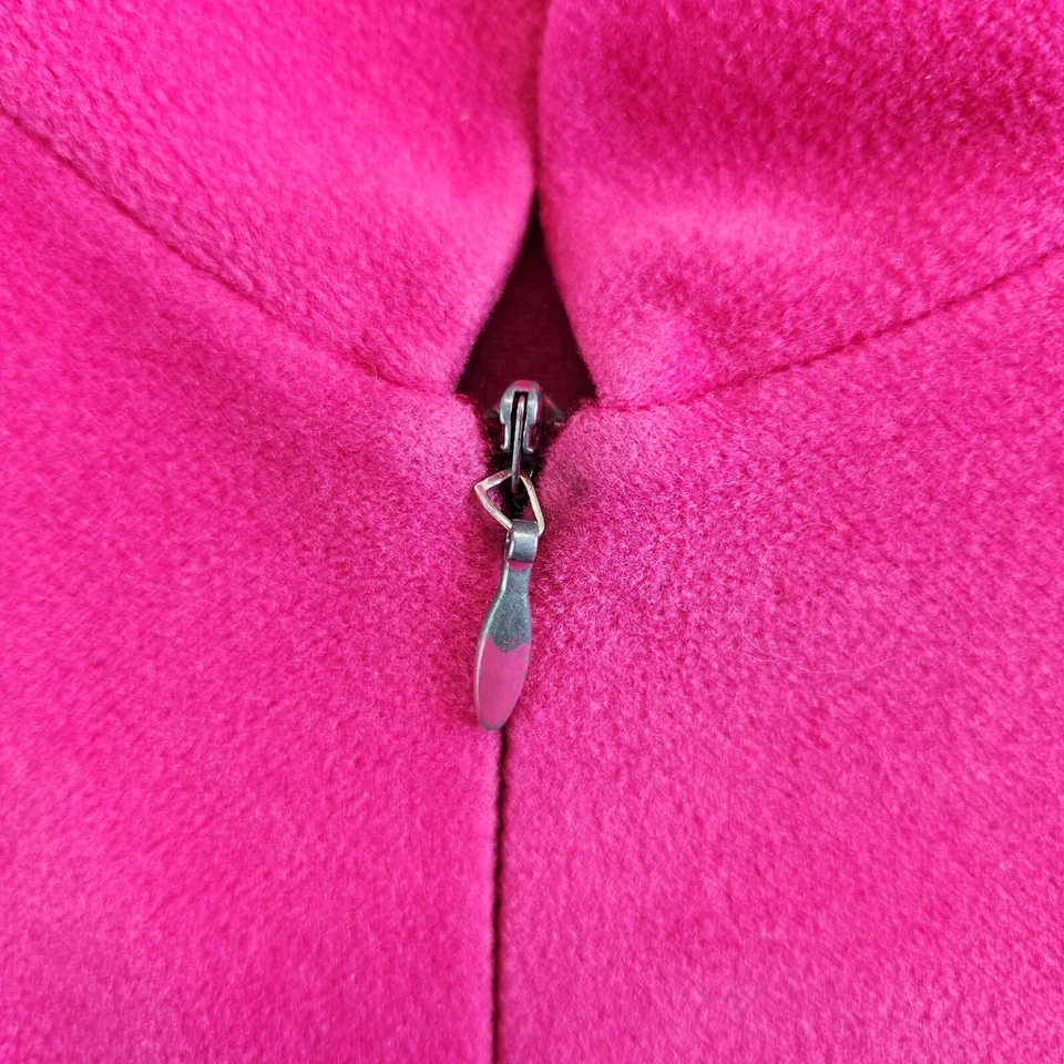 Bata Vanity Fair vintage para mujer M rosa azul años 70 polar 1/4 cremallera bolsillos largos de colección Foto 4 de 4