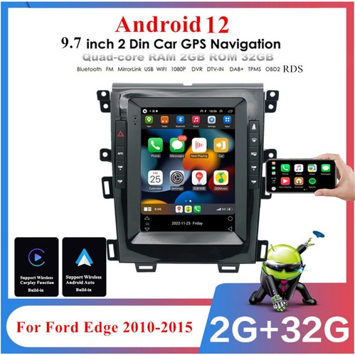 9.7" Android Stereo Radio GPS Navi 2+32GB For 2010-15 Ford Edge Built-in Carplay - Foto 2 di 24