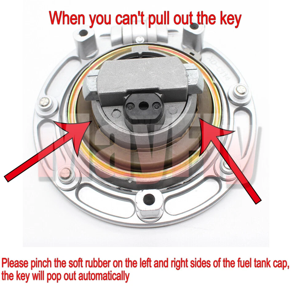 Fuel Gas Tank Cap Cover Lock Key Fit For CB1000/R CB1100SF SUPER FOUR CB1300F/S Foto 2 de 4