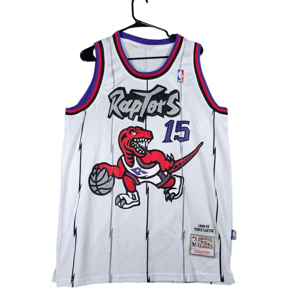 Vintage Mitchell & Ness Toronto Raptors Vince Carter 15 White Swingman Jersey  