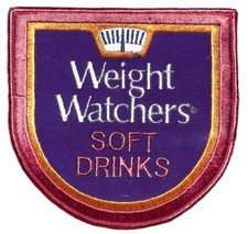 Weight Watchers Soft Drinks Large Embroidered Soda Patch Scale c1970's Scarce