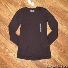 OLD NAVY MATERNITY ~ New! NWT Small ~ VINTAGE Y2K 2006!! Chocolate L/S Tee Shirt