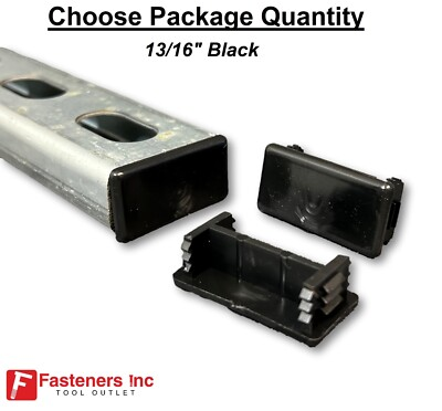 #ad #ad PVC Style Plastic BLACK End Caps Unistrut Channel 13 16#x27;#x27; D Shallow #EC 1B $273.00