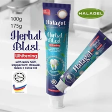 New Halagel Toothpaste Herbal Blast Whitening healthy fresh free shipping x2