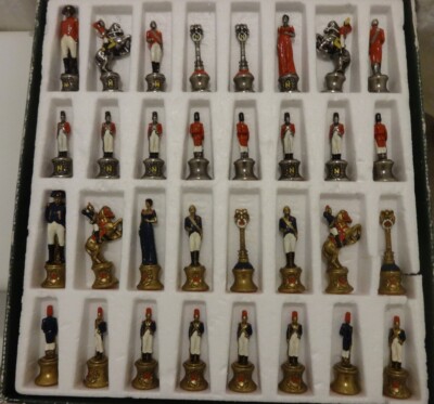 Handbemalte Figuren Schlacht der Waterloo Schachfiguren 