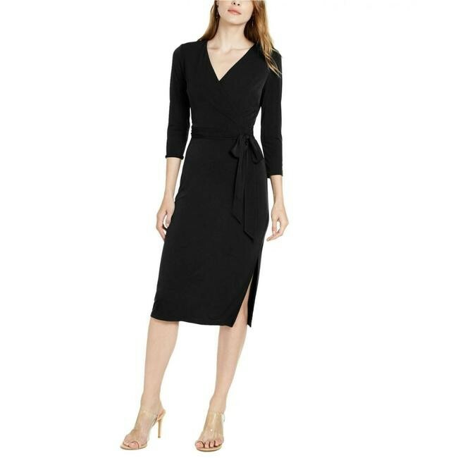 midi dress sparkle Edie Scoop Midi Dress - Black Sequin