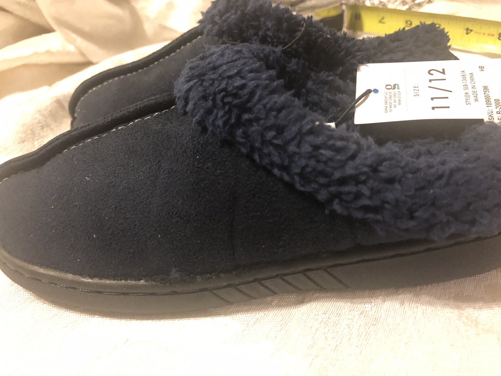 SAOLA Zak & Evan Pantofole Tinta Unita Navy Suola Nera Ragazzo Taglia 12 13