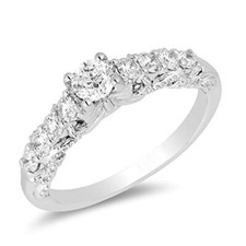 1Ct White Round CZ Women's Wedding Promise Ring Solid 925 Sterling Silver