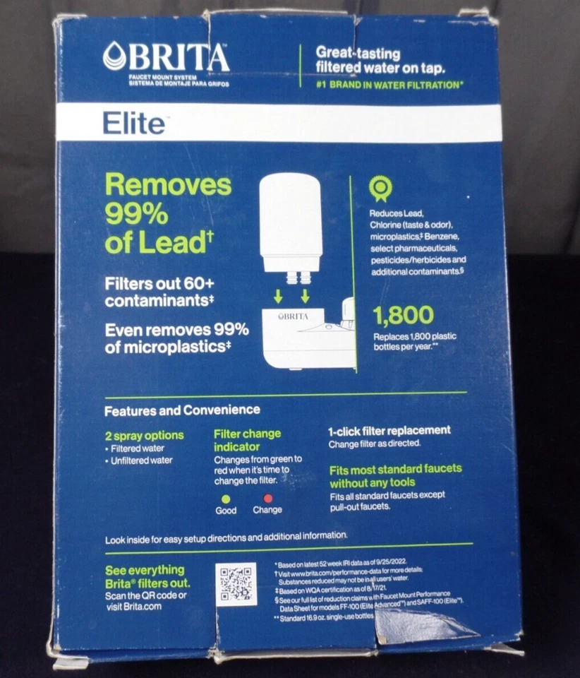 BRITA Elite Faucet Mount Filtration System Water Purification White - NIB - Image 2 of 4