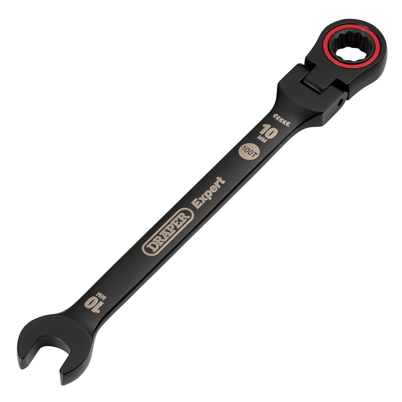 Draper Black Expert Hi-Torq Flexible Head Ratchet Combination Spanner - Image 3