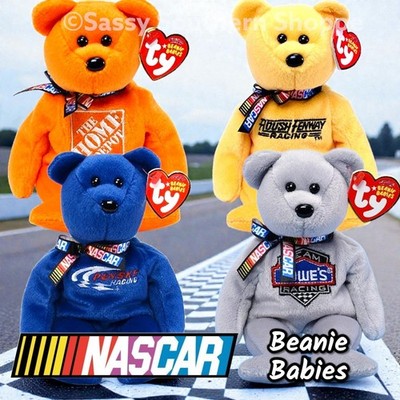   2007 Ty Beanie Babies NASCAR Theme Racing BEARS Drivers & Sponsors *MWMT