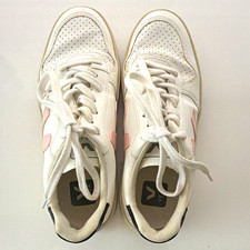VEJA Low Top Sneaker Weiß/Rosa EU 37 UK 4 US 6 mit Bindeverschluss