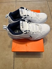 Mens Size 13 Nike Air Monarch IV 4E White Metallic Silver Sneakers 416355 102