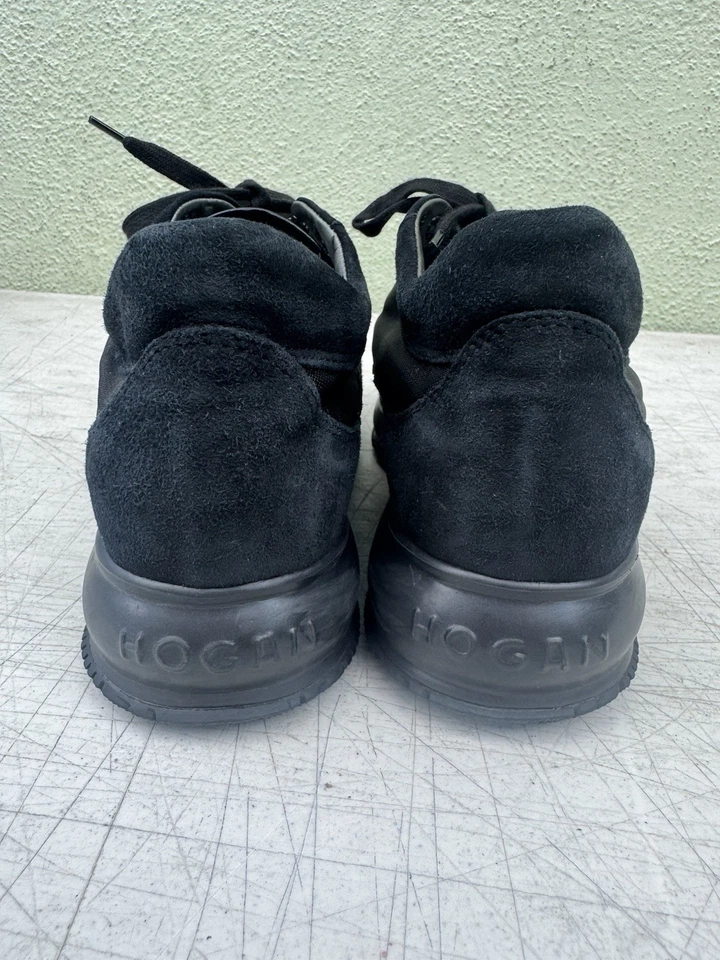 Zapatillas deportivas interactivas Hogan para mujer talla 8 negras gamuza pedrería zapatos Foto 4 de 4