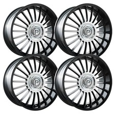 Set-4 Pinnacle P310 22x9 5x4.55x114.3 Black Machine 35mm Wheels Rims 22 Inch