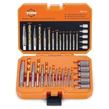 Easy Out Screw Extractor Set W Hss Steel Reverse Drill Bit For Broken Nuts 19pcs