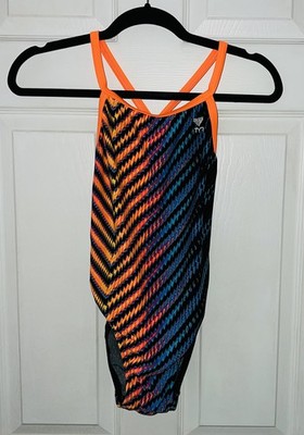 Preloved TYR bunter Trainingsbadeanzug 32'' Top Zustand