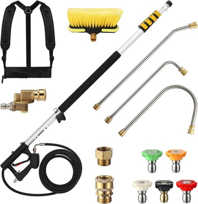 #ad 24 FT Telescoping Pressure Washer Wand with Pressure Washer Extension Wand Brus $197.99