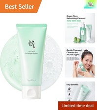 Unscented Green Plum Cleanser - All Skin Types Deep Pore Exfoliating Wash 3.38oz