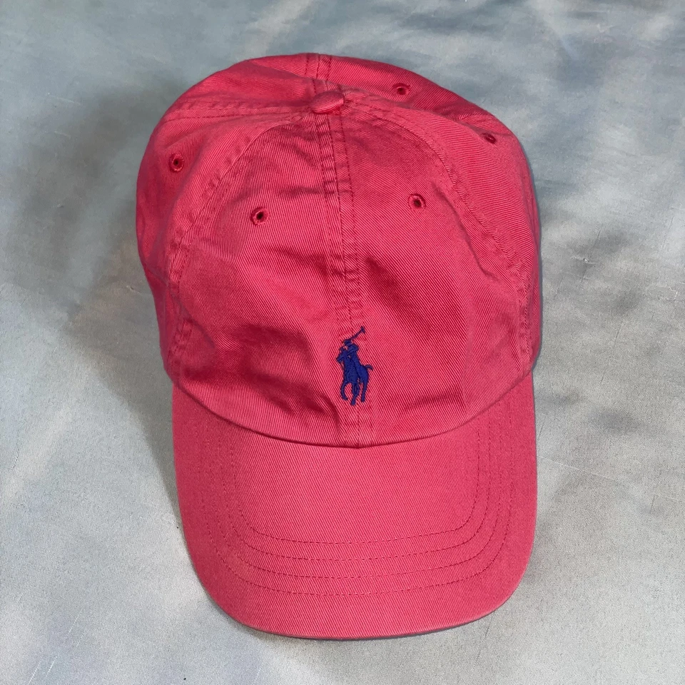 Boné Polo Ralph Lauren The Iconic Feminino Rosa Pai Chapéu Azul Pônei Ajustável - Imagem 2 de 4