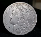 1881-CC Morgan Dollar 1.00 Net-VG Scarce Carson City.