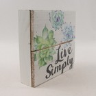 P. Graham Dunn Live Simply Floral Wooden Sign Plaque 7x7 — photo 3