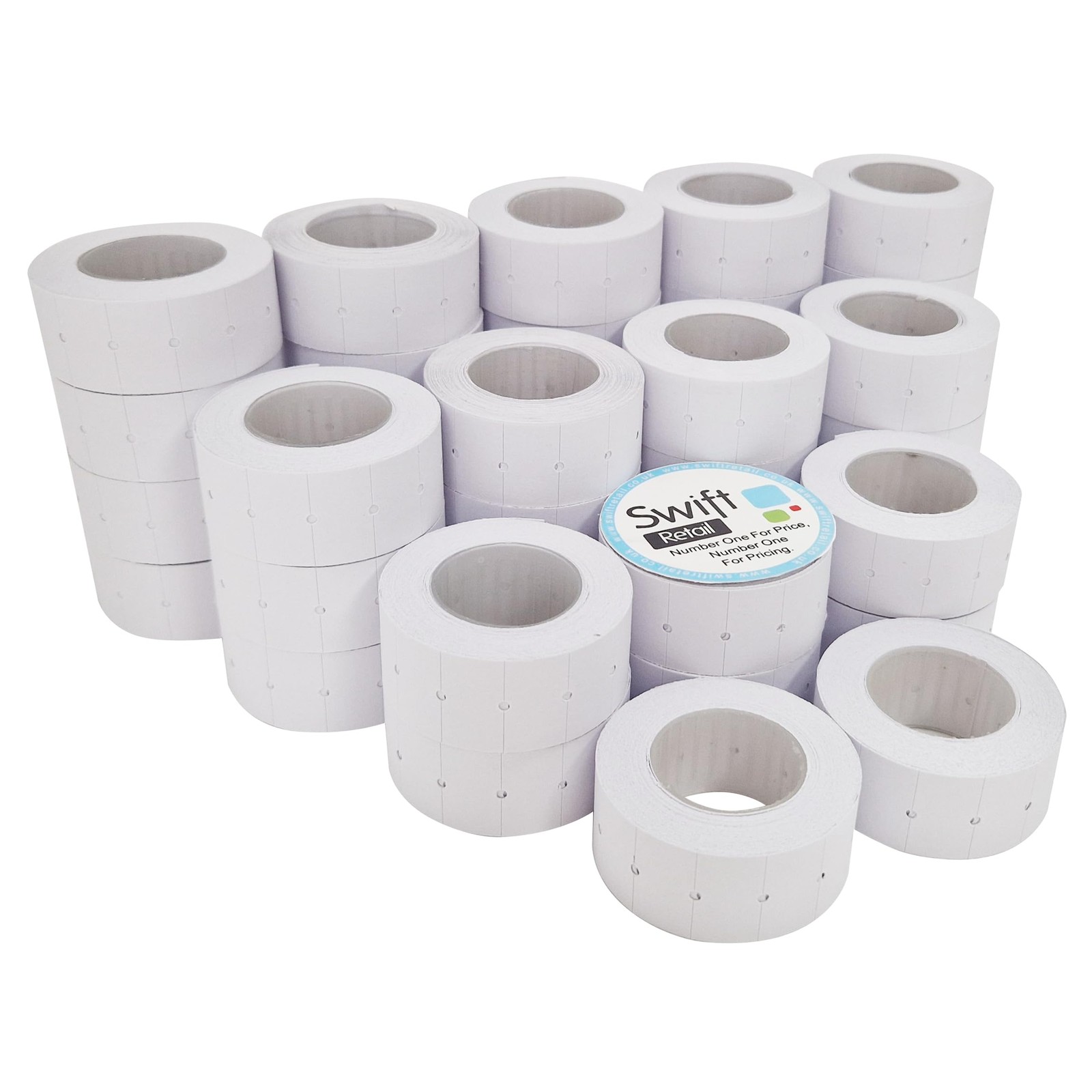 Swift 22 x 12 mm Price Gun Labels CT1 White 40 Rolls 20,000 22 x 12,