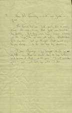 JACQUELINE B. KENNEDY - AUTOGRAPH MANUSCRIPT UNSIGNED