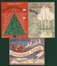 Vintage Beginner Christmas Piano Books Lot Of 3 Warner Bros Songbook John Schaum