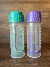 VTG Playtex Baby Bottles Drop Ins 8 oz  Caps No Nipples Colorful Animals Trains