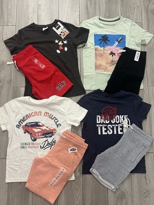 Boys T-shirt & Short Set Bundle Lot Summer Size 8 NWT Old Navy Gap Cat&Jack
