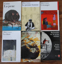 ALBERT CAMUS - LOT DE 6 LIVRES - LE MYHTE DE SISYPHE - FOLIO/GALLIMARD - 1973/02