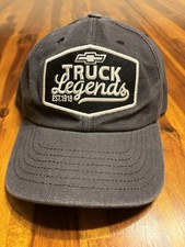 Chevy Truck Legends Est. 1918 Hat Cap Distressed Gray Baseball Made In USA