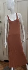XXI ESSENTIALS Tan Sienna Brown Rayon Knit Racerback Maxi Dress Sz S