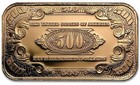1 Troy Oz. Copper Bar McKinley $500 Banknote Design .999 Fine Pure Bullion Ingot — photo 3
