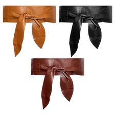 Women's Elegant Bow Wide Waist Belt Solid Color Corset Waist Cincher for Dresses