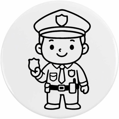 'Police Man Hero' Button Pin Badges (BB054920)