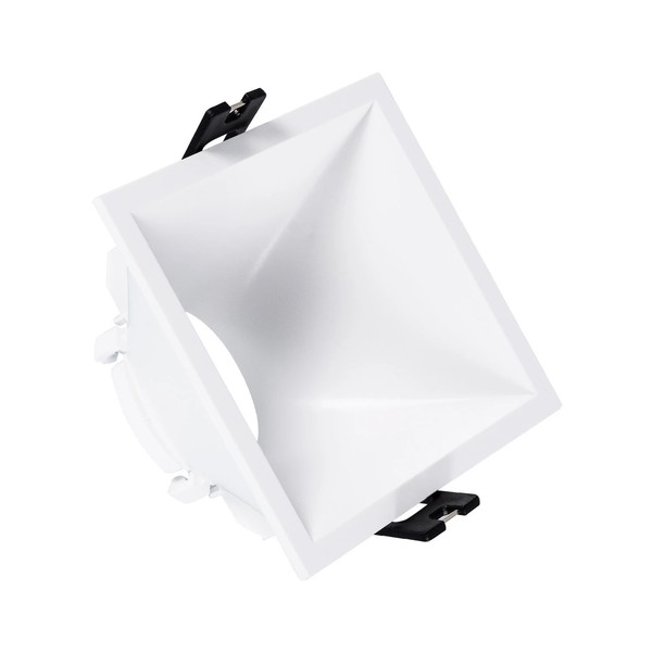Aro Downlight Cuadrado 45º Bajo UGR para Bombilla LED GU10 / GU5.3 Corte 85 x