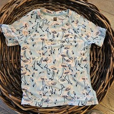 Tea Collection Girls Rash Guard Swim Top Size 4 - Flamingo Print - UPF 50 