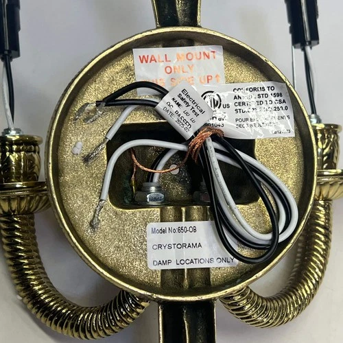 CRYSTORAMA LIGHTING Two Light Wall Sconce In Classic Style 15"x8" Brass 650-OB - Picture 10 of 14