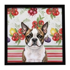 Carolines Treasures WDK8131MFP88 Unisex Brindle Boston Terrier Vegetables Fra...