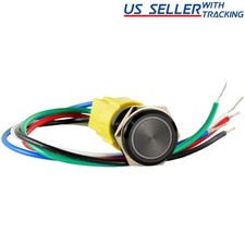 16mm 12V LED Momentary Push Button Starter Switch Boat Horn Metal Waterproof