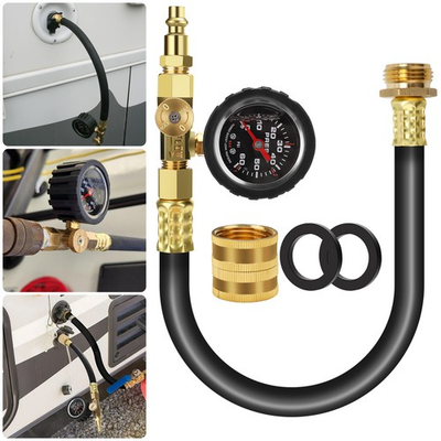 #ad Compressor RV Winterizing Kit W Shut Off Valve Blowout Hose Adapter for Trailer $22.98