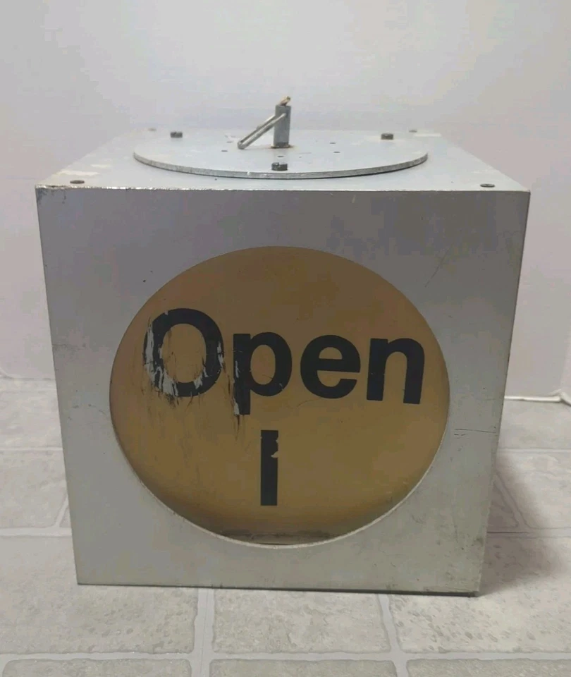 Винтажный Coca-Cola лампа дилер открытый знак квадратный куб 9 в квадратный куб - Изображение 2 из 4